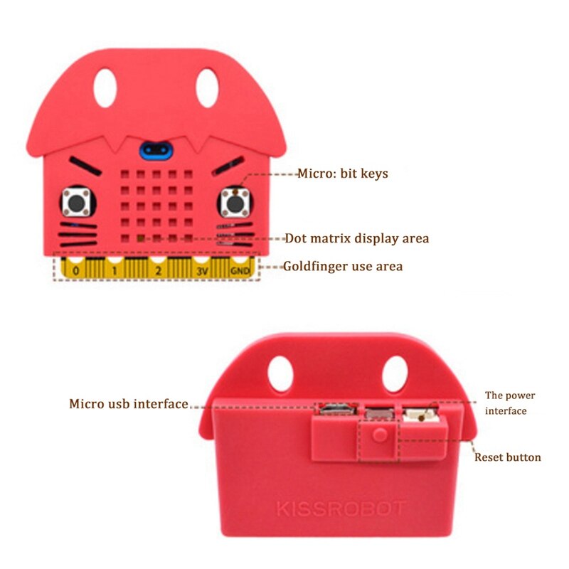 BBC Micro:Bit Go Kit With Horizontal Terminal Connector+Protective Case+Shell Programmable Learning Development Board