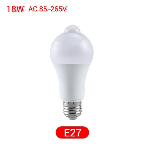 Pir-liiketunnistin  e27 led hätävalolamppu  b22 led-lamppu 85-265v portaat käytävä käytävä kuisti käytävä autotalli yövalaistus: E27 18w / Lämmin valkoinen