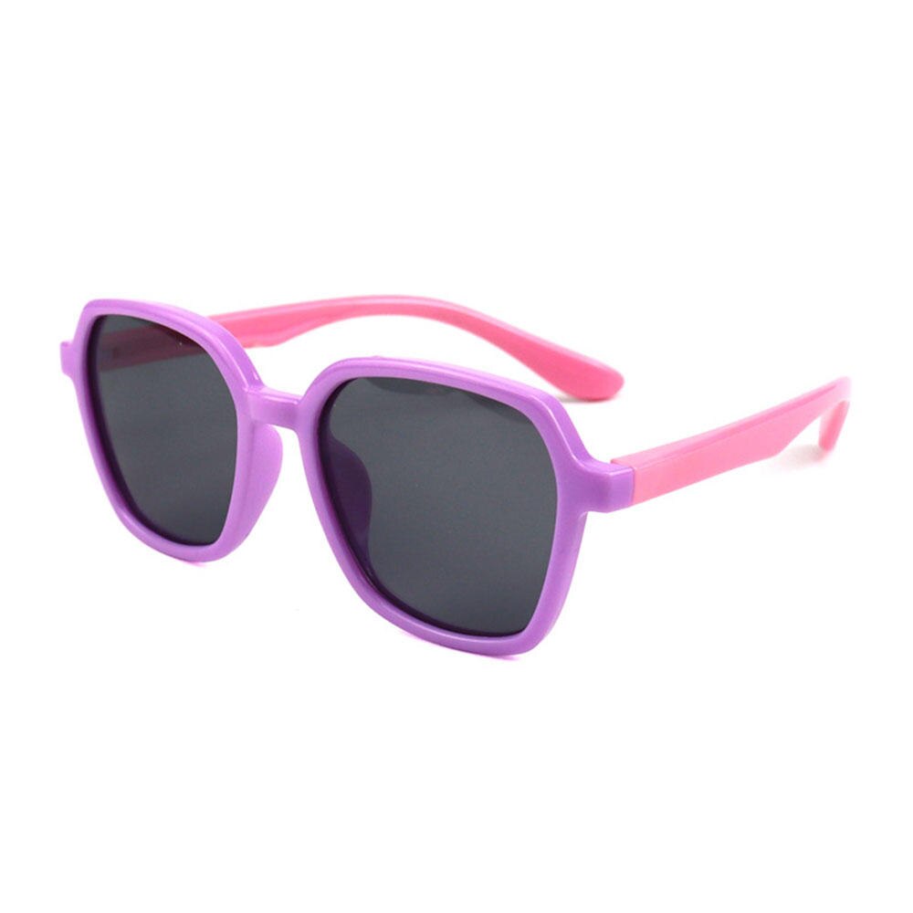 Gafas de sol polarizadas para niños, lentes de sol flexibles de silicona, a la , con UV400, para , gafas playa, 1 unidad: Purple