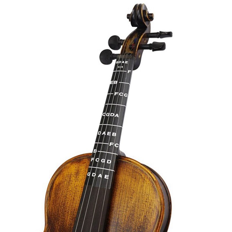 10Pcs Violin Learner Beginner Neck Notes Fingering Chart Fingerboard Sticker for 4/4 Size Violin