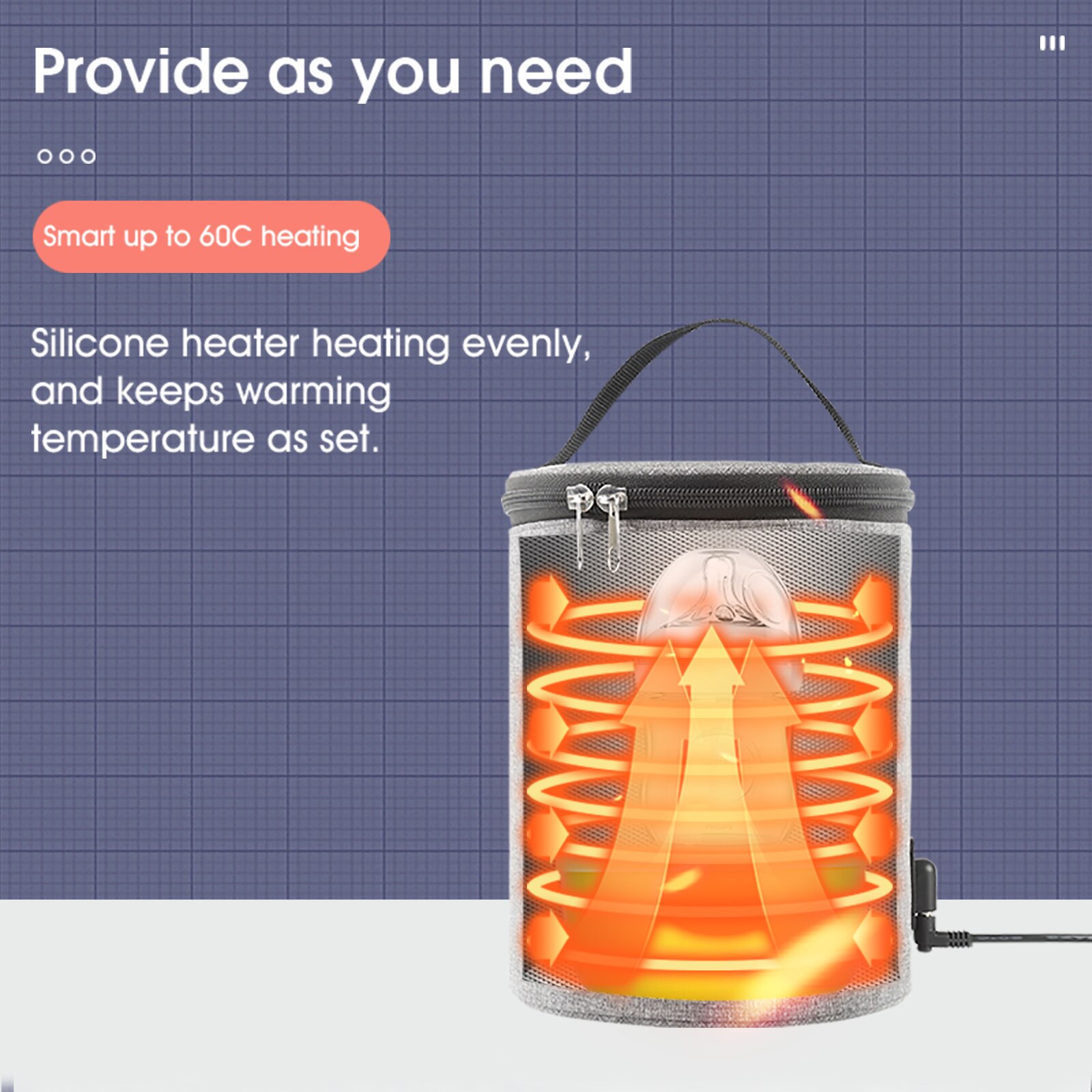 3.8L samochodowy podgrzewacz robić butelek karmienie dziecka mleko ogrzewanie torba z wyświetlaczem LCD inteligentny termostat Dom podróż torba robić powieszenia podgrzewacz robić potraw