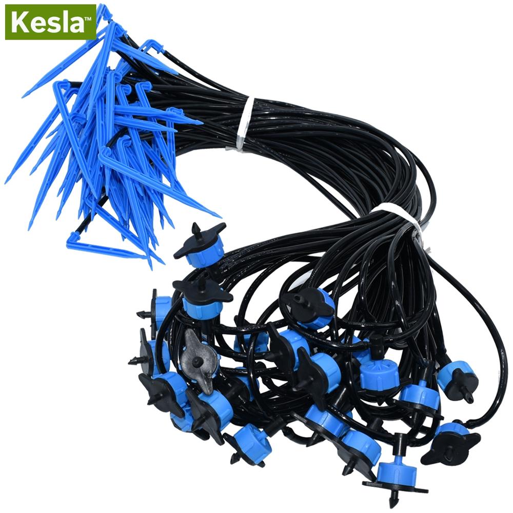 50pcs 2-ways 8L Drip Irrigation Emitters Kits Micro Irrigation System Drip Arrow Dripper Watering Kits w/ Compensation Emitters