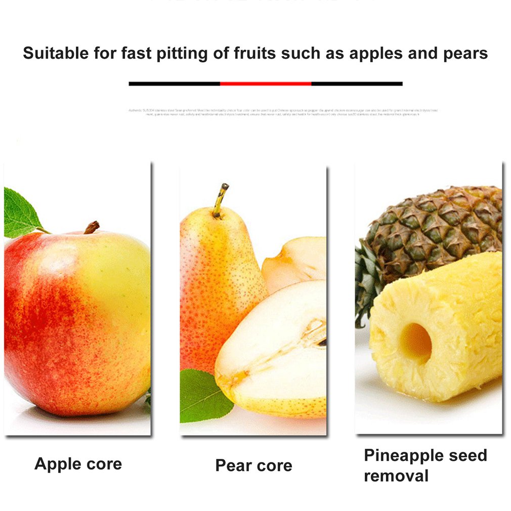 Kitchen Gadgets Stainless Steel Apple Core Removed Corer Fruit Core-Pulling Maker Fruit Core Remover Apple Core Remover Tool