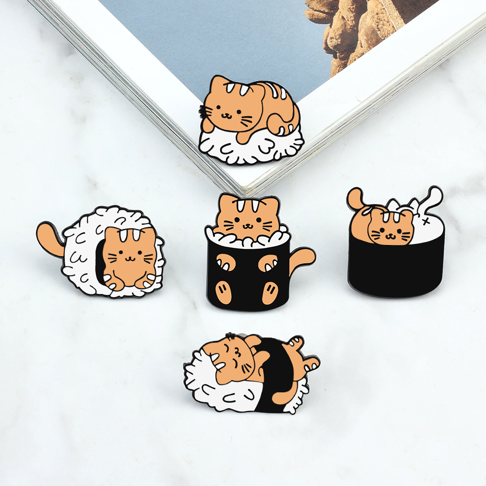 Ensemble de broches de dessin animé, 4-6 pièces, sorcière, chat, crâne gothique, épingle à revers, plante d'astronaute, Animal, Instrument de musique, Badge, sac, bijoux,