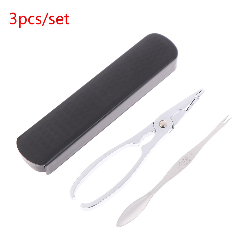 1/3pcs Stainless Steel Crab Eating Tool Crab Peeling Tools Crab Peeling Needle: 1Set