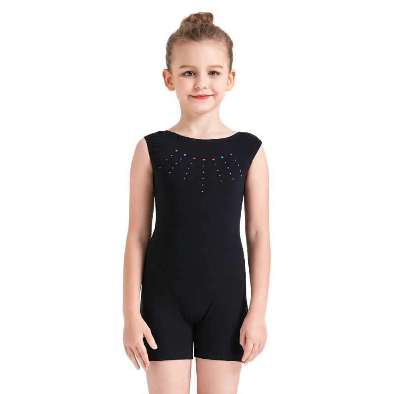 Kids Dance Leotard Sleeveless Ballet Dance Exercise Clothes Slim Biketard Catsuit Gymnastics Suit Clothes: B / 4