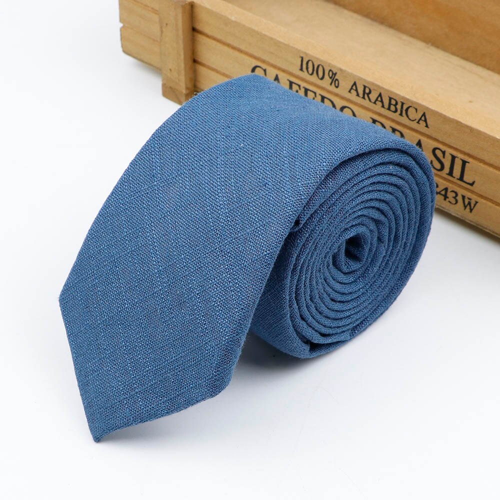Corbata informal para hombre, corbatas delgadas hechas a mano de algodón clásico de 6,5 cm con textura de camisa estrecha para boda, Collar, corbatas delgadas,: 7