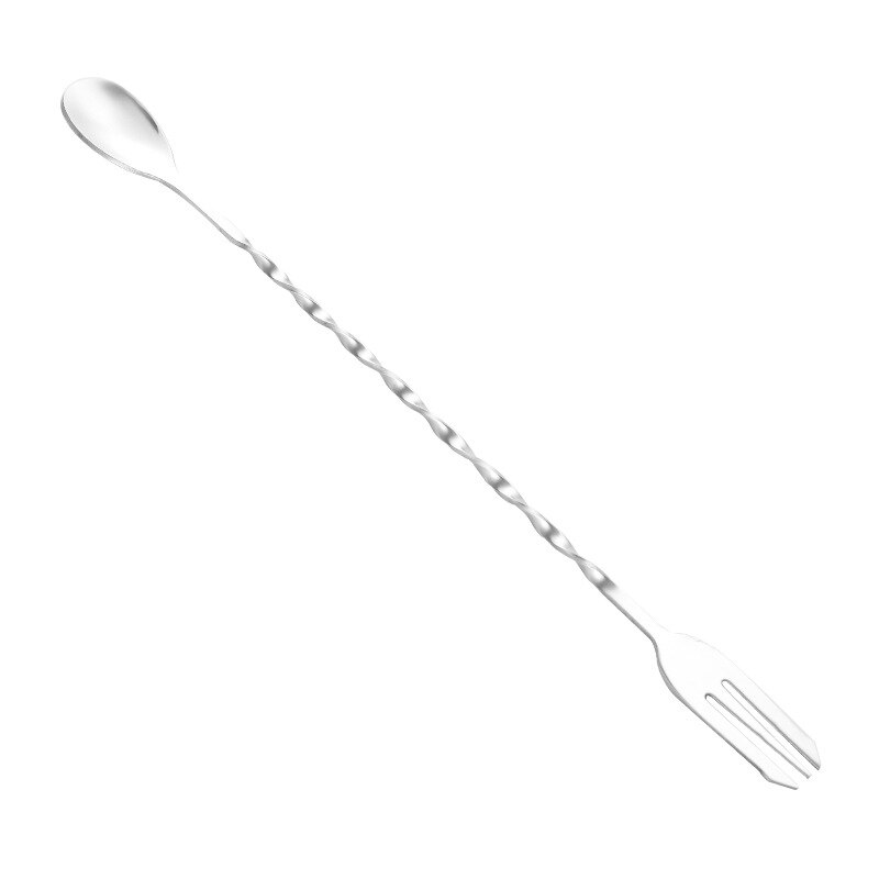Stainless Steel Bar Spoons Cocktail Drink Mixer Muddler Stirring Mixing Stir Spoon Ladle Cocktail Shaker Spoon Bar Accessories: 26cm