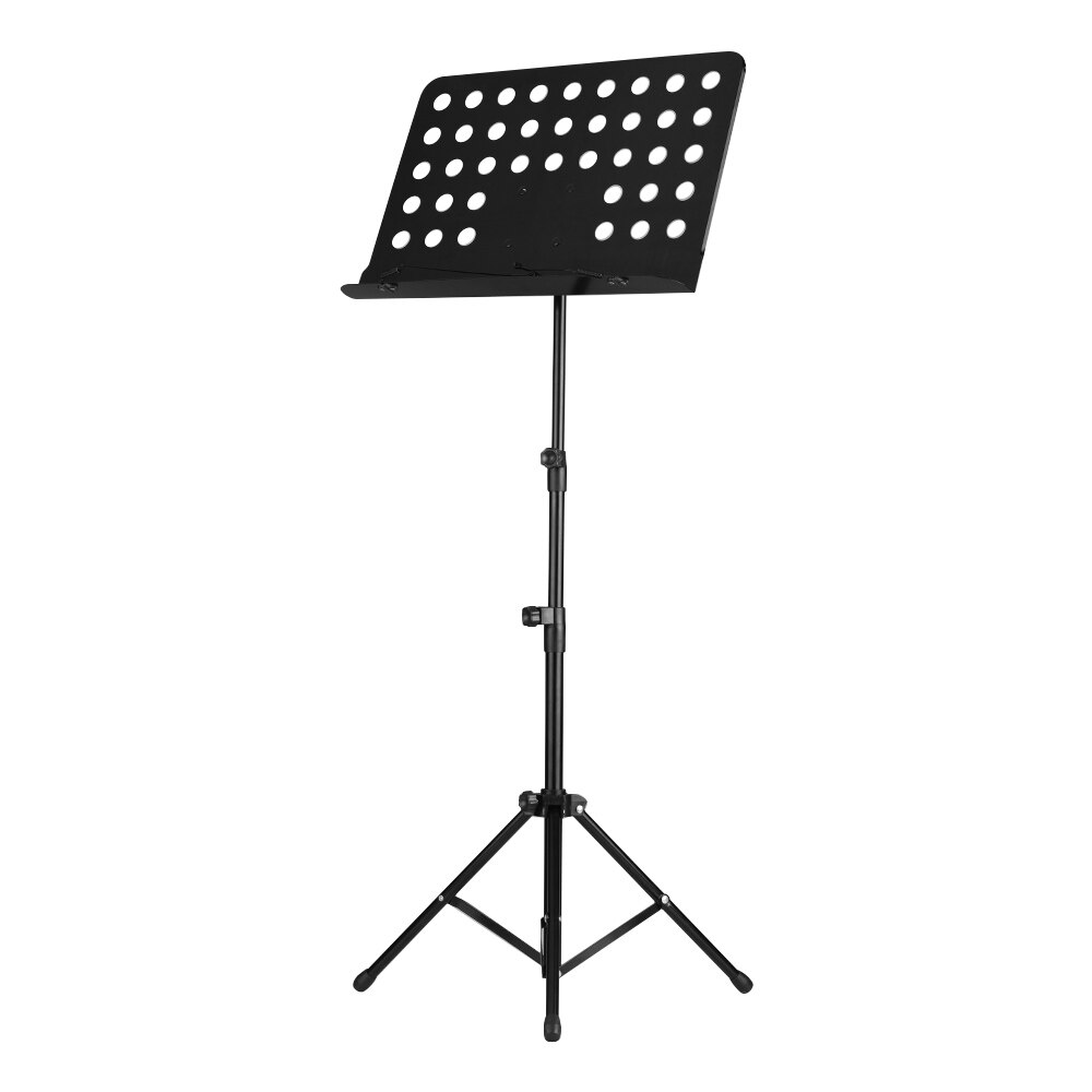 Feuille de musique pliable trépied A4 taille support de partition de musique avec 40 poches pour guitare basse ukulélé Piano violon: Type C Black