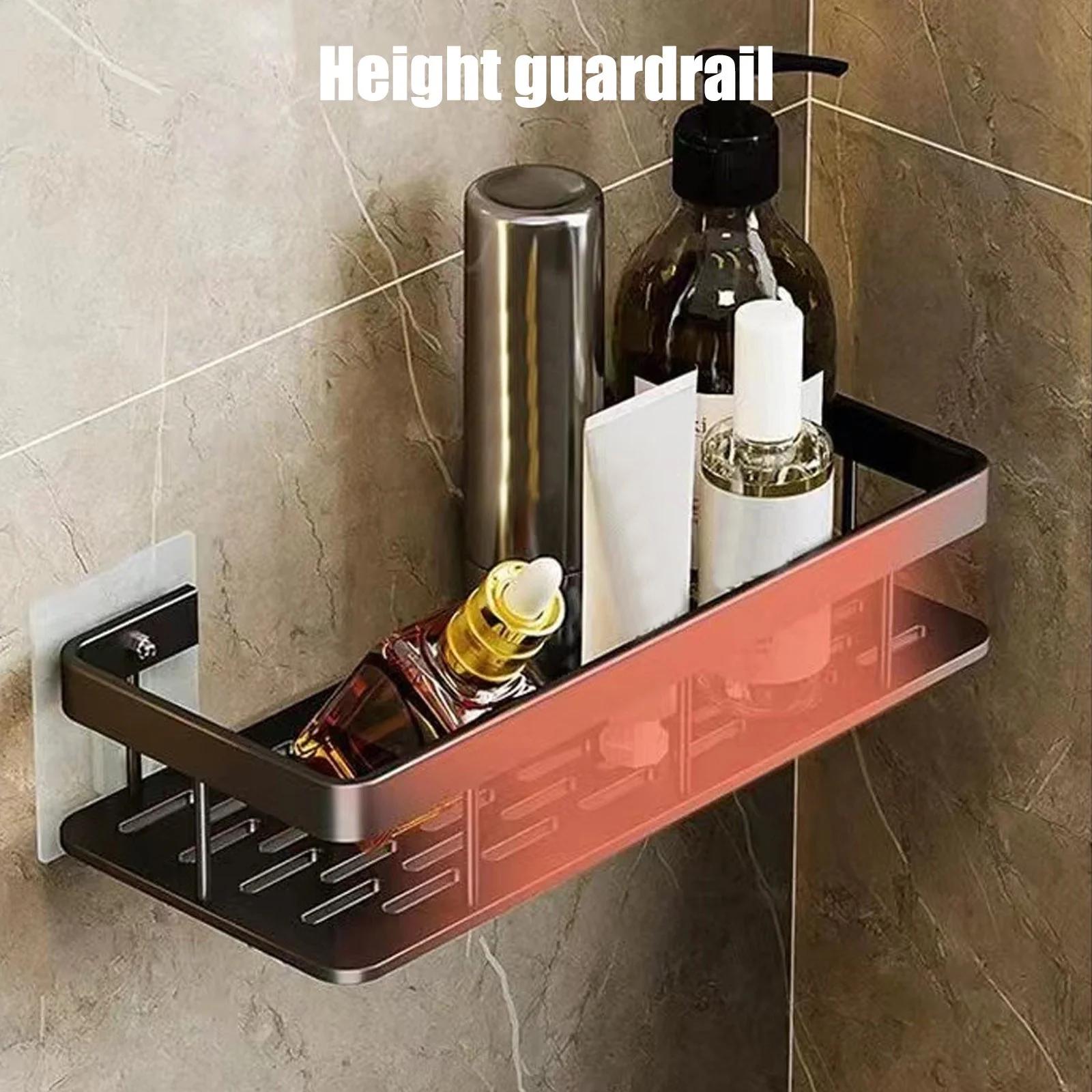 Punch Gratis Wandmontage Badkamer Plank Geen Boor Douche Plank Keuken Organizer Shampoo Rek Make-up Organizer