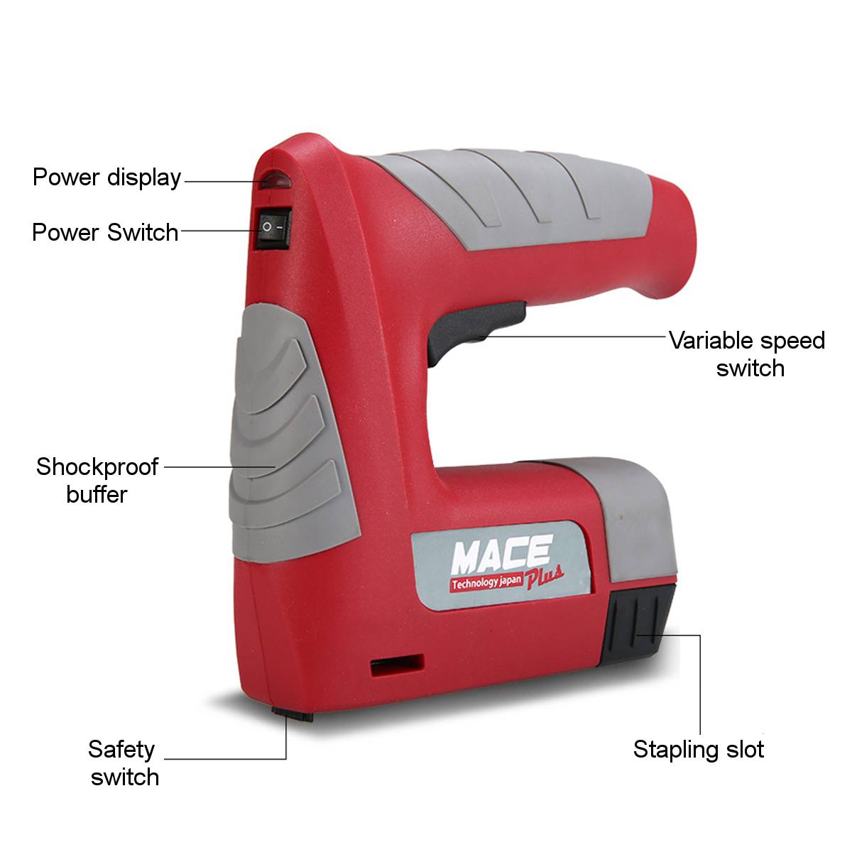 220V Portable Electric Tacker Gun Power Tools Electric Nail Gun Woodworking Tool Electric Nail Gun Stapler 600mAH Batery