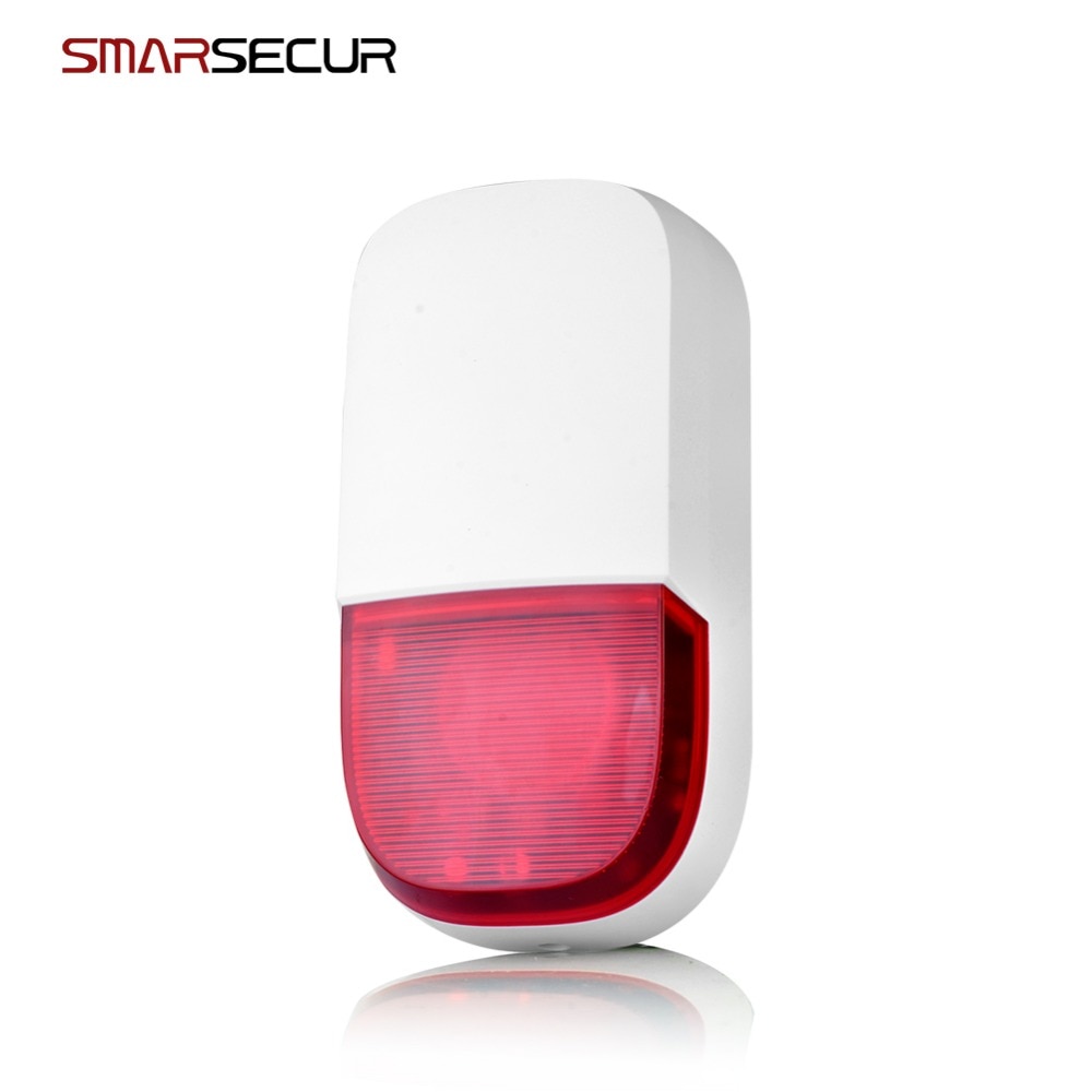 Sirena inalámbrica para exteriores, sirena flash de 433 MHz, para H6, de sistema de alarma