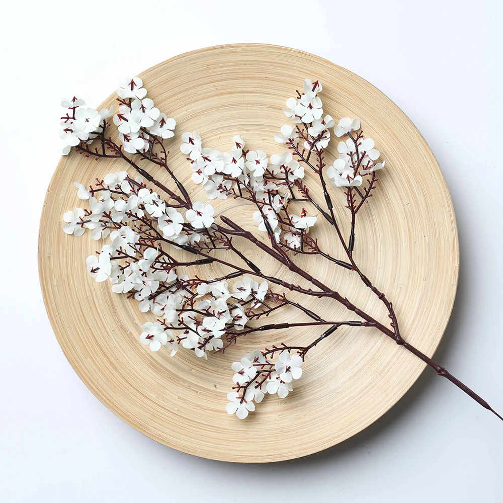 50CM Künstliche Blume Schleierkraut Lange Zweige Heimdekoration Pflanzen Künstliche Hochzeits-Party DIY Dekoration Ornamente: WEISS