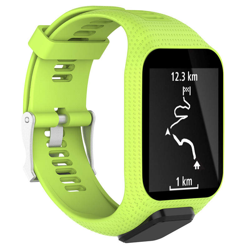 Wrist Band Strap For TomTom 2 3 Runner Spark Music Adventurer Tom Tom Golfer 2 Replacement Bracelet Silicon Belt Watch: xyst-cao green