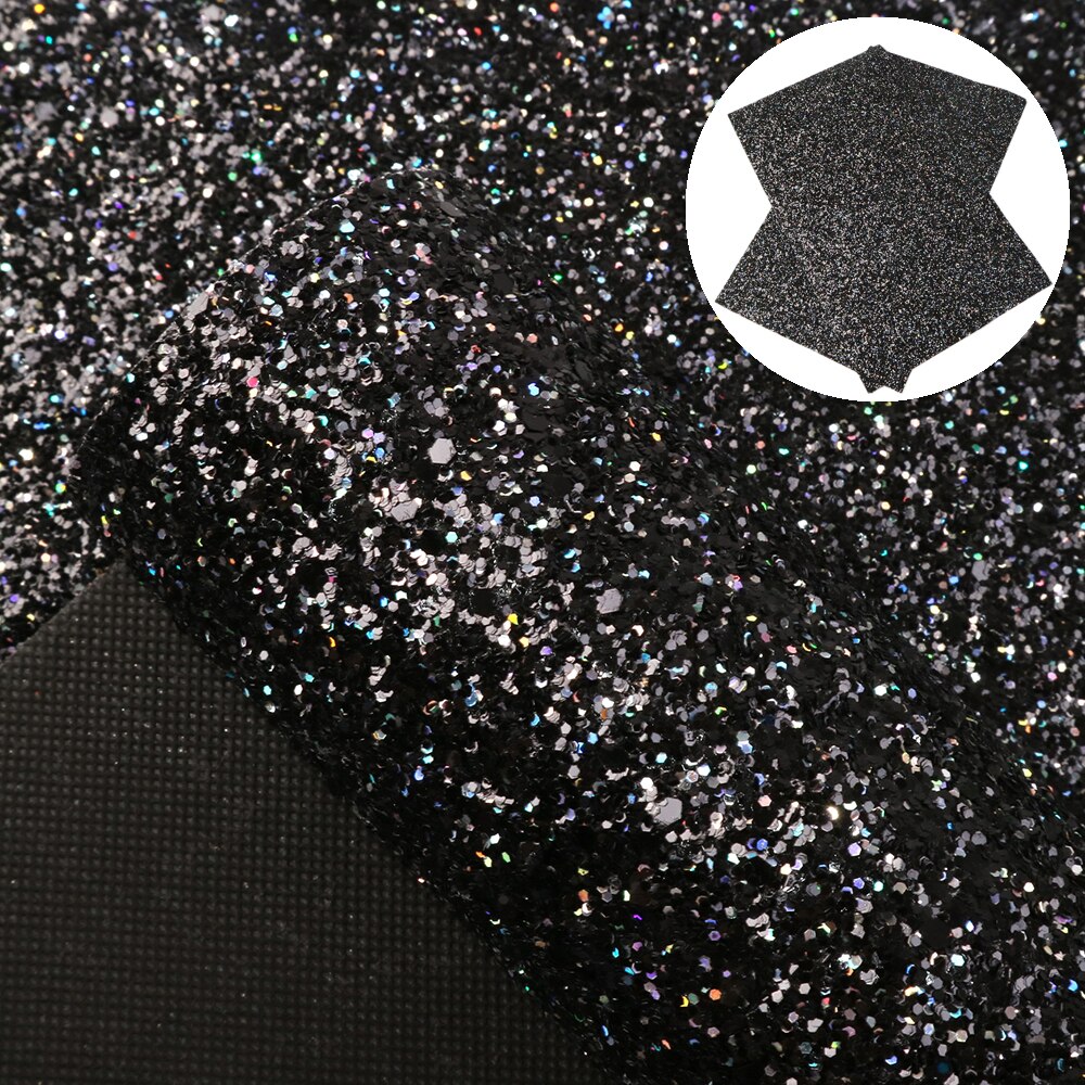 20*34cm Solid Color Chunky Glitter Faux Leather Fabric Sheets,DIY Handmade Materials For Making Projects,1Yc8030: 1093868003