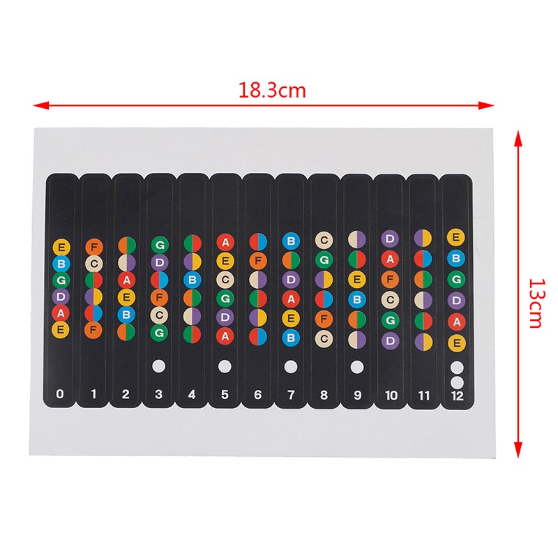 Guitar Sticker Musical Scale Sticker For Training Learning Beginner Fretboard Coded Note Strips Guitar Accessories