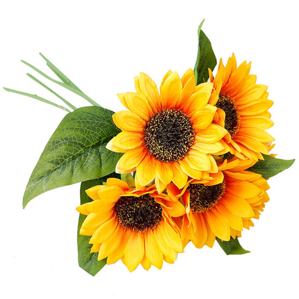 1 Bos Bruidsboeket Mooie Elegante Exquisite Kunstmatige Boeket Voor Wedding Zonnebloem Boeket Bruiloft Bruids Boeket: Default Title