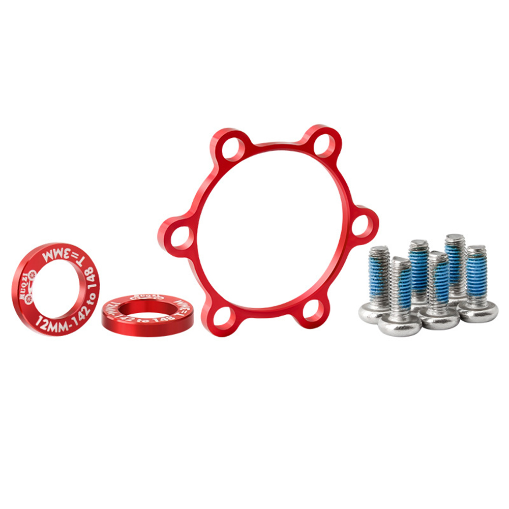 Bicycle 15x100mm To 110mm 12x1Bicycle 15x100mm To 110mm 12x142mm Aluminum Allo42mm To 148mm Boost Hub Adapter Set: Red