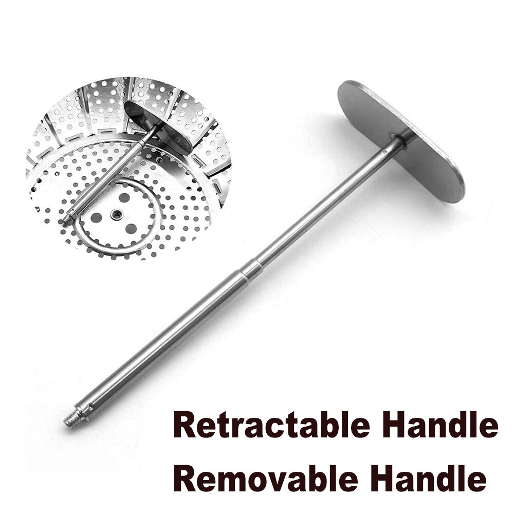 Steamer Stainless Steel Folding Food Steamer Retractable Handle Kitchen Cookware Utensils Steam Cooking Food Fruit Basket