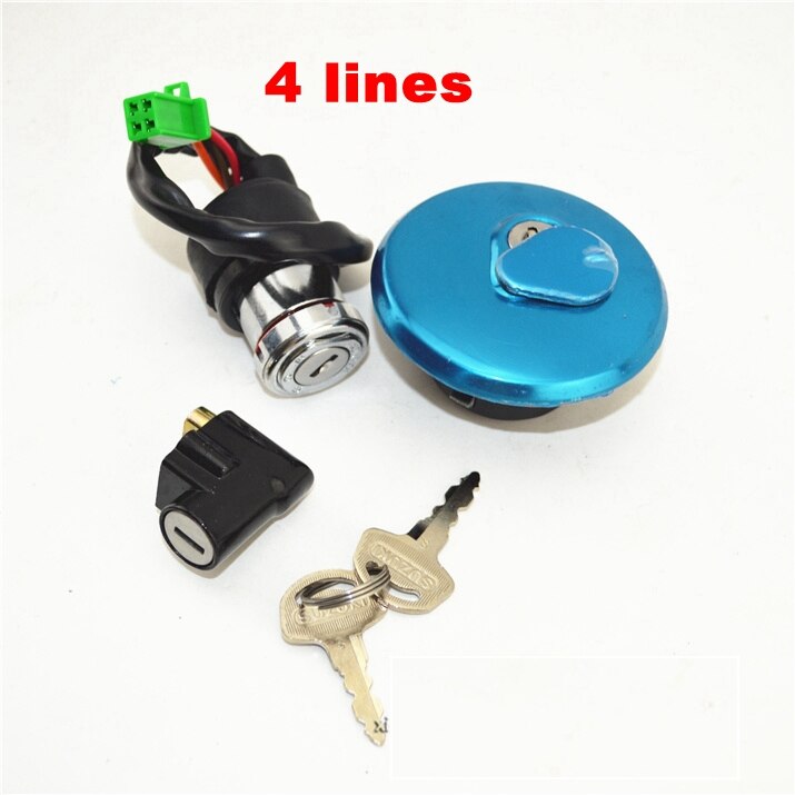 Juego de accesorios de moto, cerradura de tanque de combustible para motocicleta Suzuki GN125 gn125-8, cerradura eléctrica de puerta delantera, 3 cerraduras,: 4