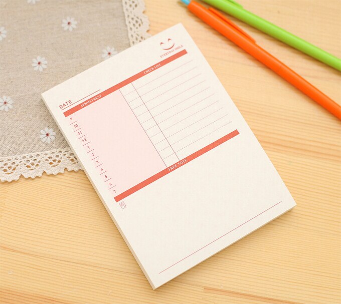 weekly planner book desktop schedule Monthly plan tear notebook summary memorandum To Do List Office School Supply stationery