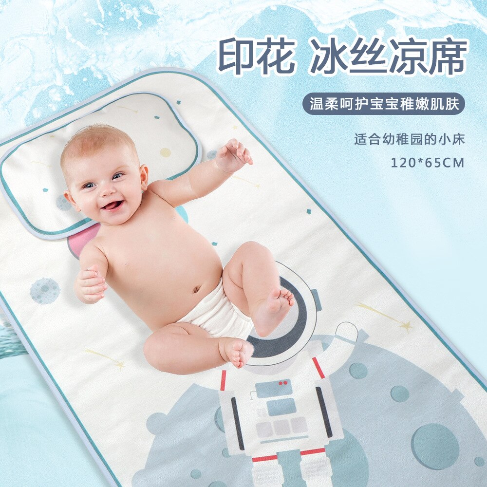 Colchones de dibujos animados para bebés, colchoneta para dormir fresca, almohadillas de colchón transpirables, sábanas ajustadas de cuna para niños pequeños, BTN060