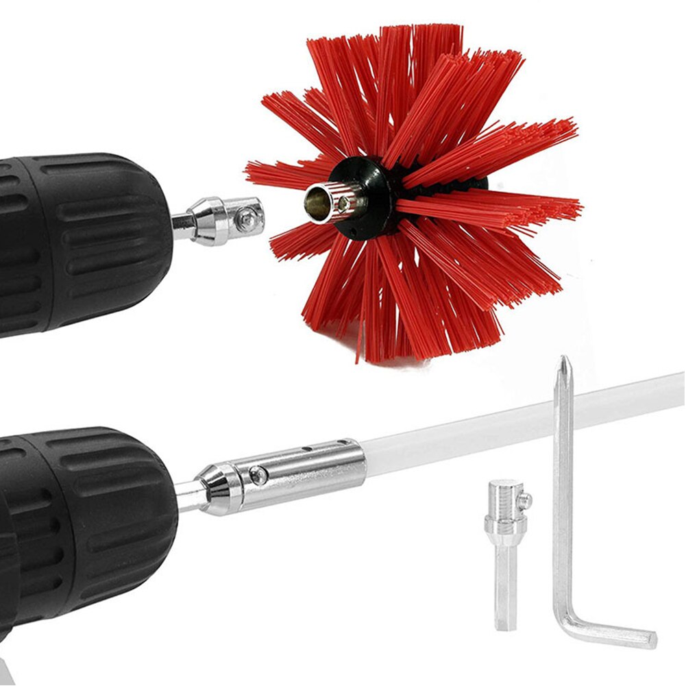 Poêle nettoyage pour cheminée tuyau Restaurant multifonction cuisine cheminée balayage brosse avec tête de remplacement maison Nylon