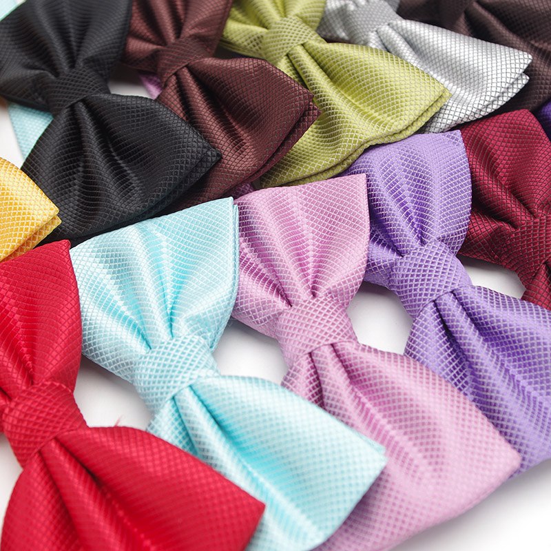 Pajarita de boda de mariposa de Color sólido para hombres, corbata para niños y niñas, accesorios de lazo de caramelo, cuadros Multicolor, pajarita de cuello ajustable