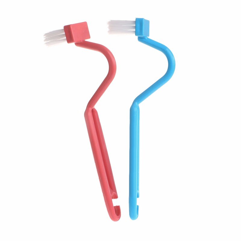 Portable Clean Brush Toilet Brush Scrubber V Shape Cleaner Bent Handle D08F: Default Title