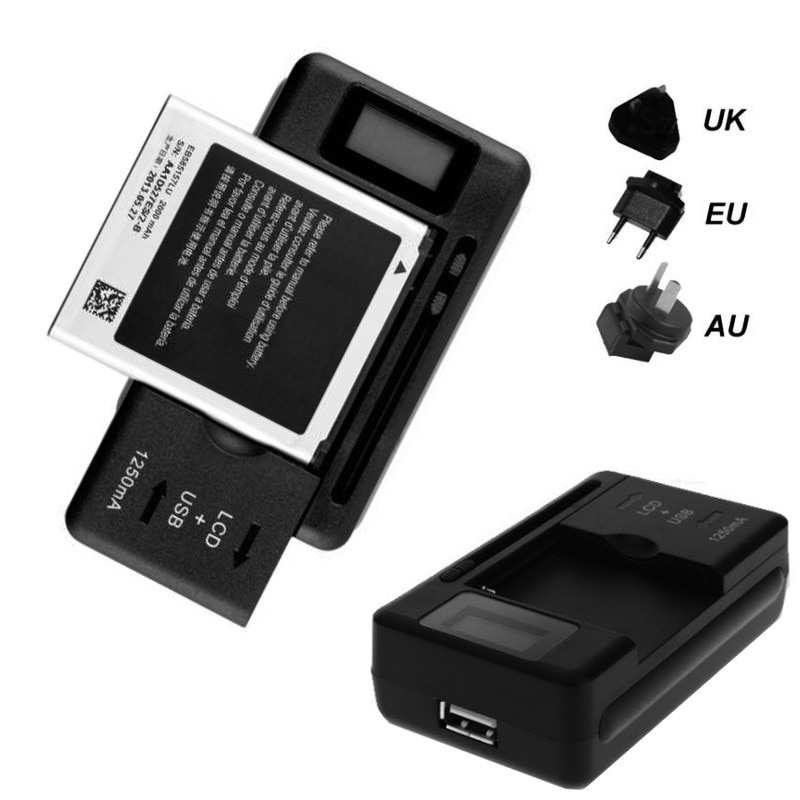 Mobile Universal Battery Charger Lcd Indicator Scherm Voor Mobiele Telefoons Usb-Poort