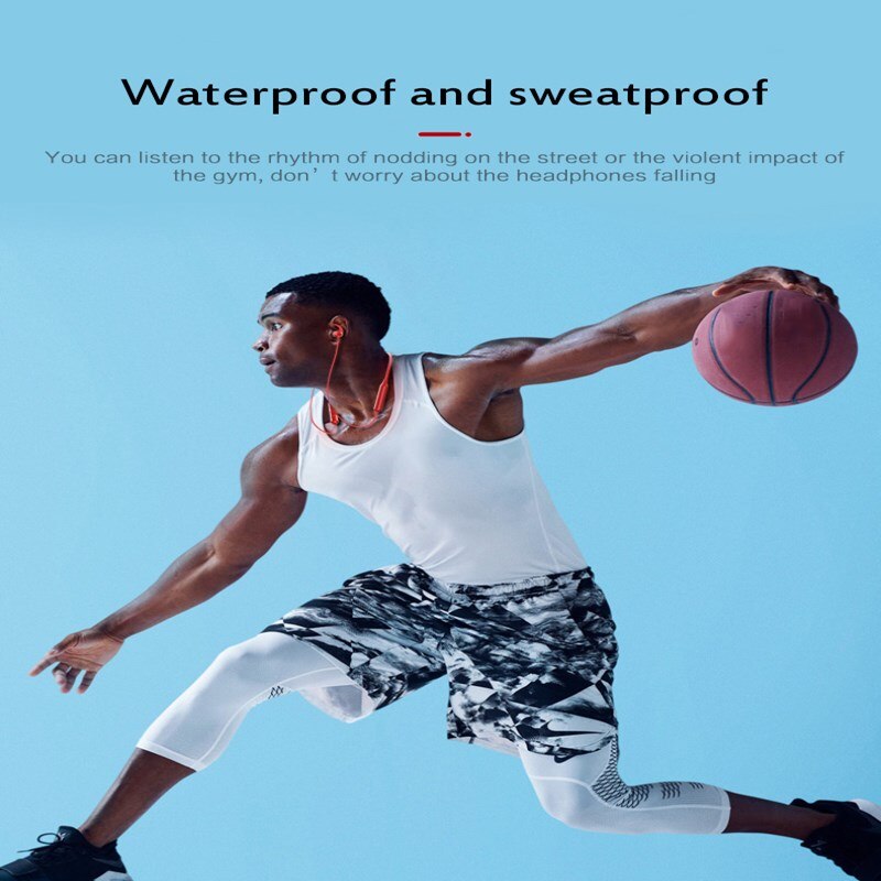 Wireless Bluetooth Earphone Magnetic Wireless Sports Headphone Stereo Hanging Neck Metal Magnet Bluetooth Headset