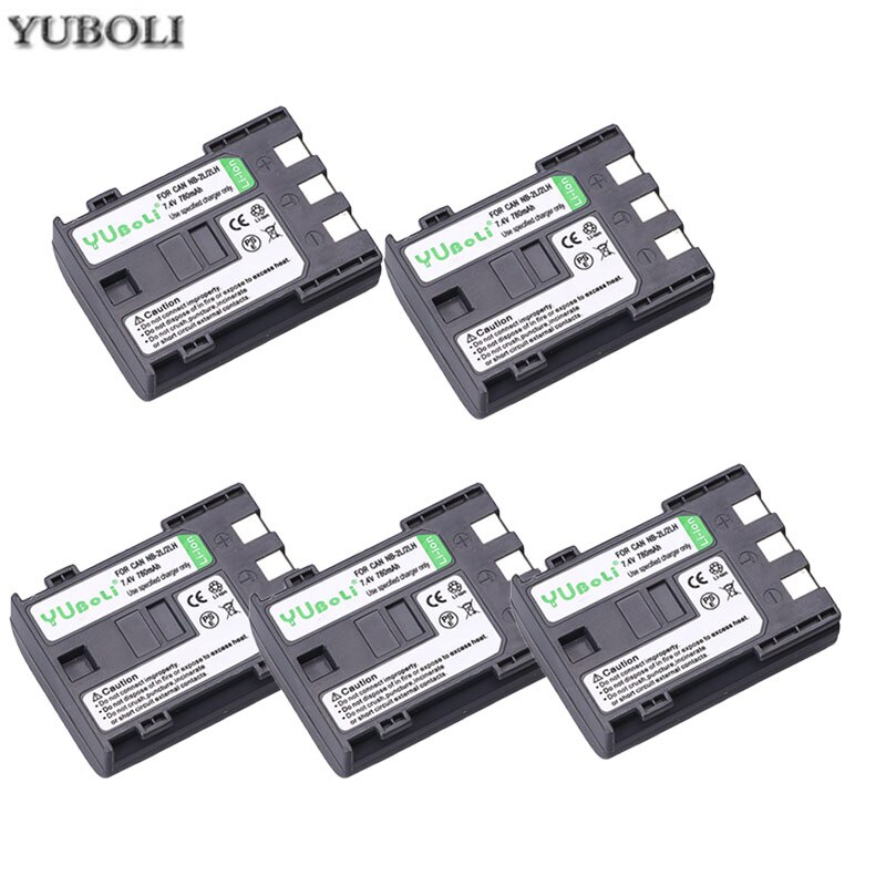 5x NB-2L baterías NB-2LH NB-2L NB2L NB 2L E160814 batería para CANON cámara 350D 400D G7 G9 S30 S40 z1 + LCD cargador: 5battery