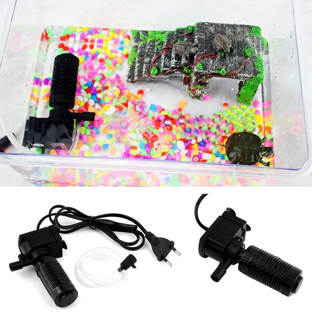 Mini 3 in 1 Aquarium Internal Filter Fish Tank Submersible Pump Spray EU Plug Silent Operation and Long Lasting