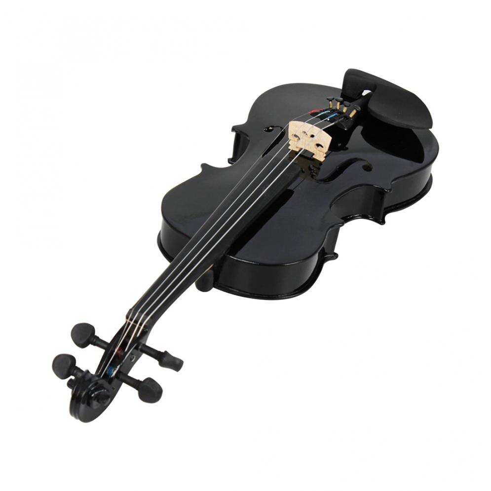 4/4 Full Size Black Acoustic Violin Fiddle with Case &amp; Bow &amp; Rosin for Violin Beginner