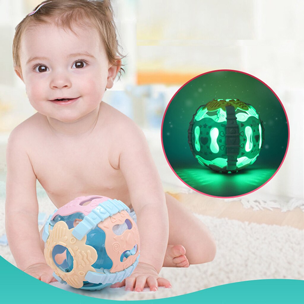 Multi-color Fitness Zintuiglijke Bal Met Geluid & Licht, Vroeg Vaardigheid Developmental Speelgoed Voor Baby Grijpen En Kruipen