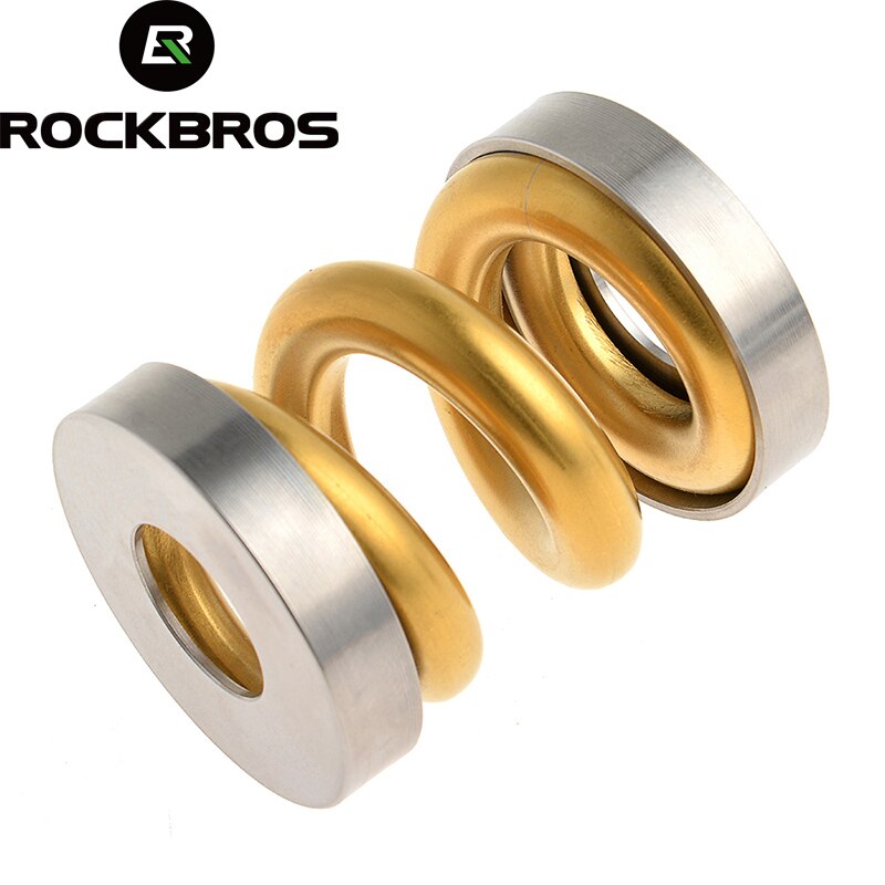 ROCKBROS MTB Bicycle Rear Shocks Titanium Bike Cycling Coil Spring Suspension Rear Shock Shox for Brompton Rear Bumper Absorber