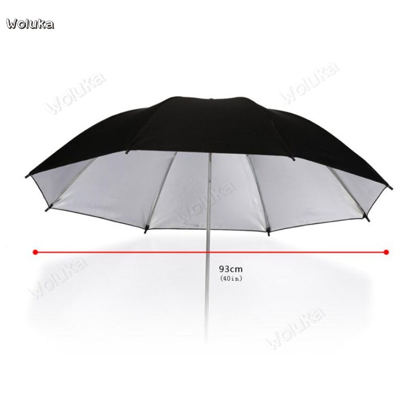 40 pouces parapluie réfléchissant extérieur noir argent monocouche studio lampe top flash photographie photo parapluie CD50 T07