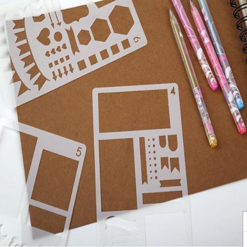 Bullet journal stencil, denna vecka, planerare stencil bullet journal tillbehör målning mall modell
