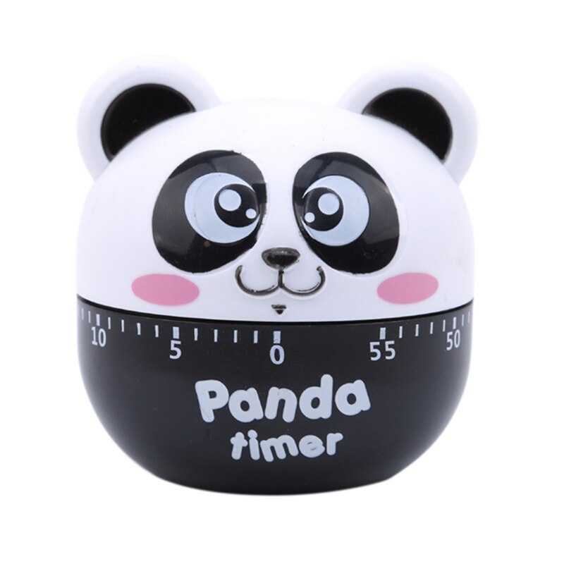 Panda Shape Timer Pink Timer Yummy Soft Hard Boiled Eggs Cooking Kitchen Eco-Friendly Resin Panda Perfect Color Changing Timer: Black