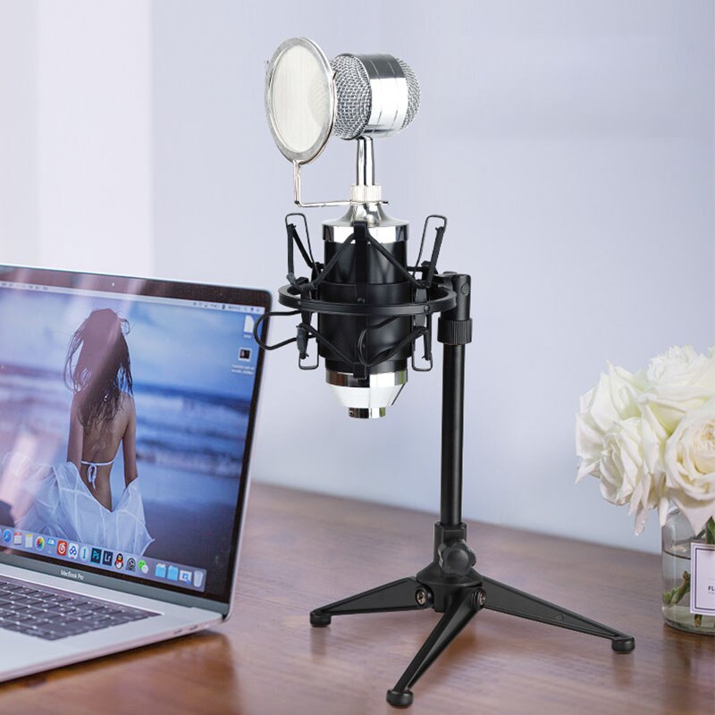 Universal Microphone Shock Mount Holder Tripod Recording Studio Microphone Stand For Computer Condenser Bracket Mic Holder Stick