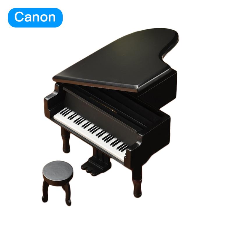 Boîte à musique en forme de Piano de Simulation en bois triangulaire exquise avec une bonne sonore, petite décoration de bureau: 01