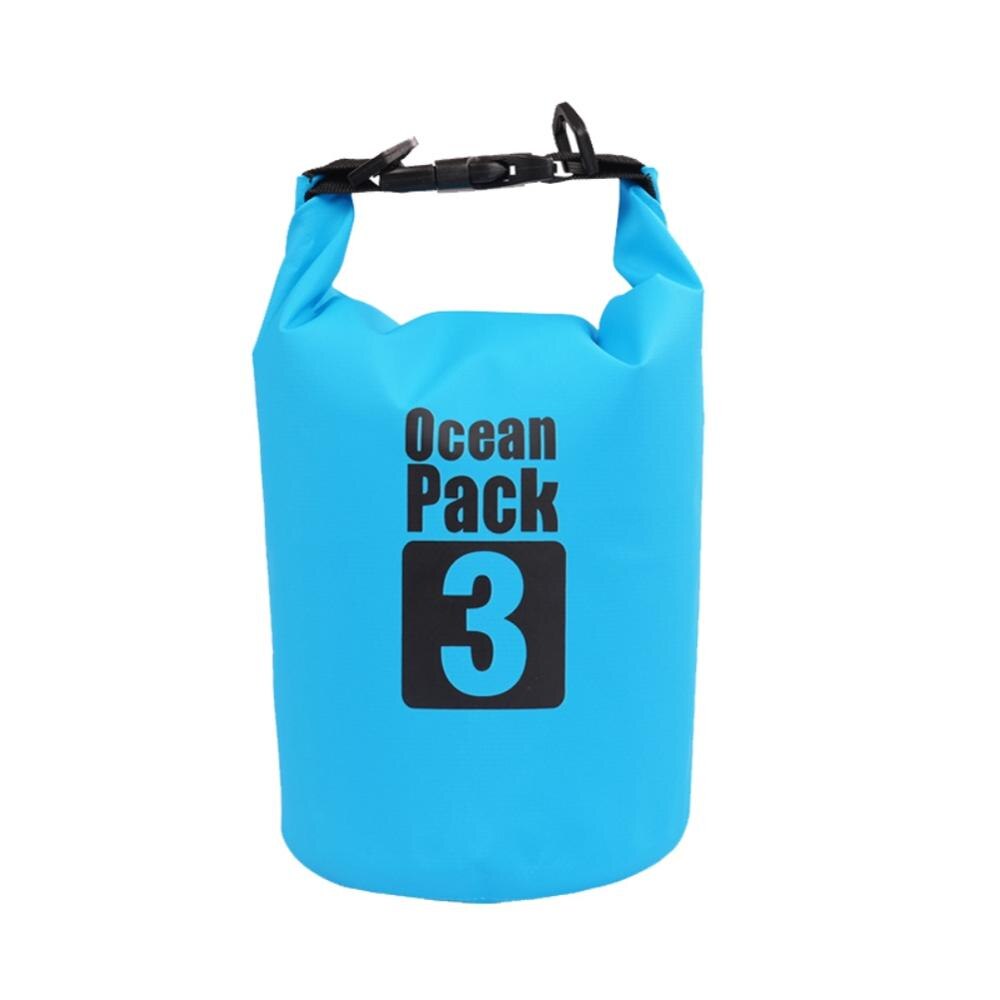 2L 3L 5L Waterproof Bag Swimming Dry Bag Water Resistant Swimming Storage Bag for Outdoor Upstream Pouch Bags: Blue 3L