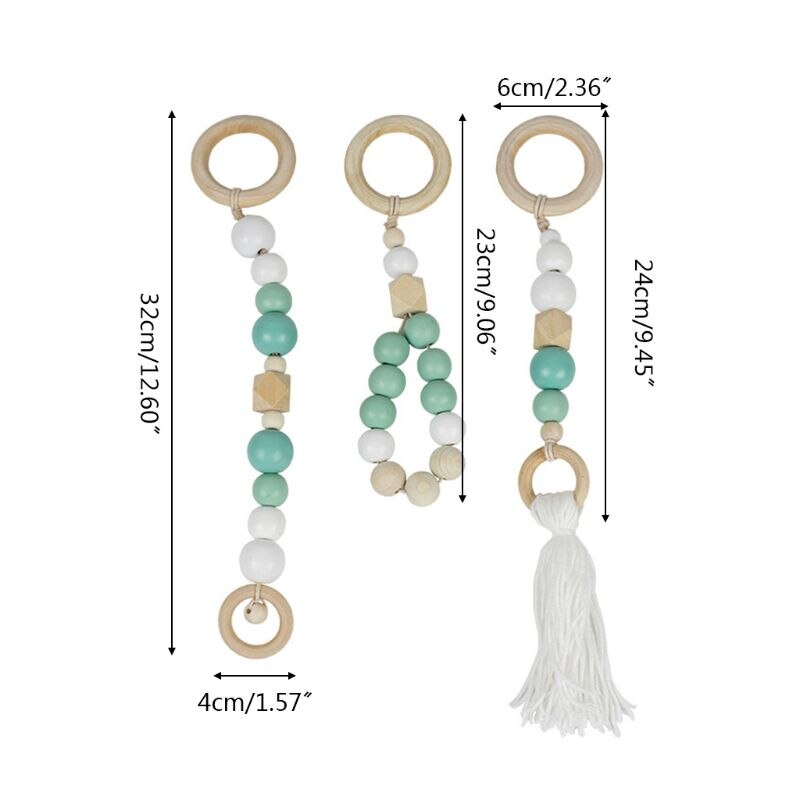 Nordic Stijl Baby Gym Spelen Kwekerij Zintuiglijke Ring-Pull Speelgoed Houten Frame Baby Kamer Decoraties Peuter Kleding Rack