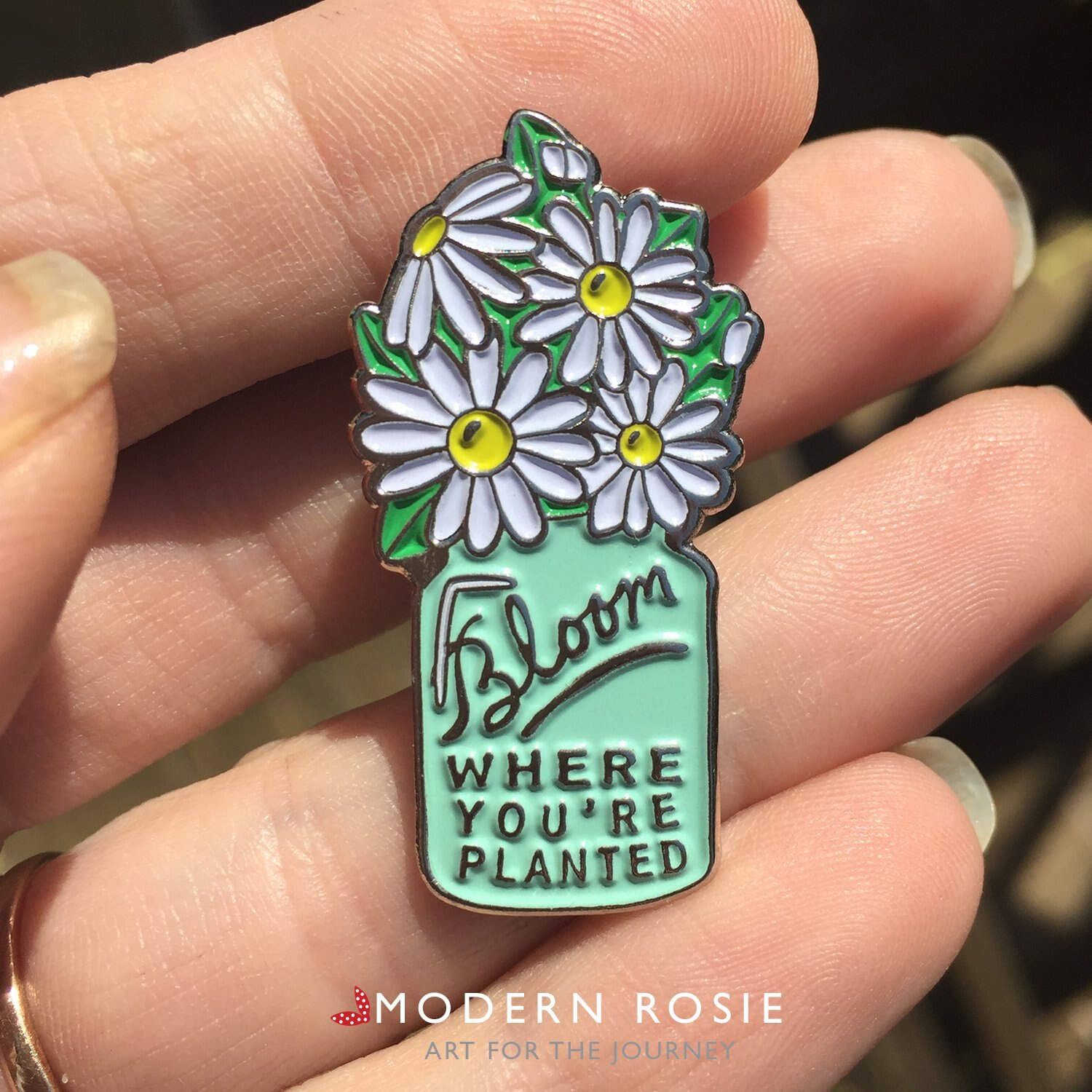 Bloom Where You're Planted - Collectable Enamel Lapel Pin Badge Pins