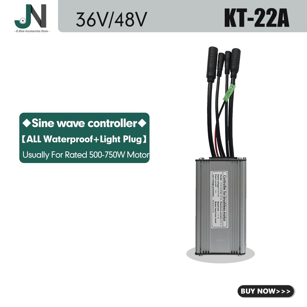 KT Ebike Controller 36V48V 250W-1000W Julet wodoodporna wtyczka 15A/17A/22A/25A/30A do zestawu do konwersji silnika elektrycznego roweru: 22A Sinewave WP