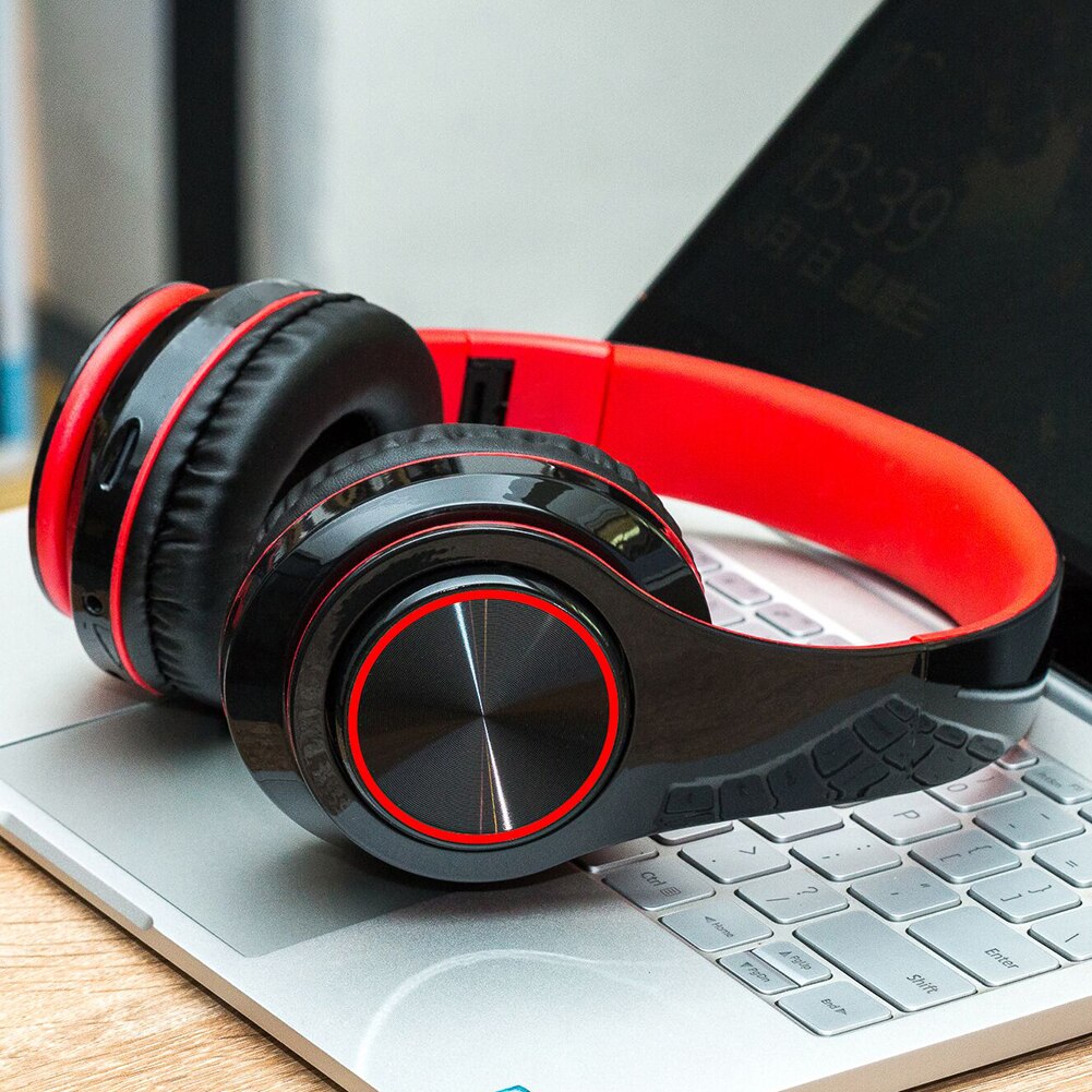 Foldable Wireless Bluetooth Headset Stereo Bass Over Head Earphones Headset Breathing Light Sports Gaming Headset Headphone