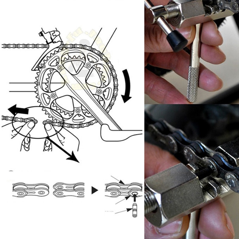 Fiets Reparatie Tool Kits Mtb Racefietsen Chain Cutter Beugel Vliegwiel Remover Crank Puller Wrench Onderhoud Gereedschap RR7304
