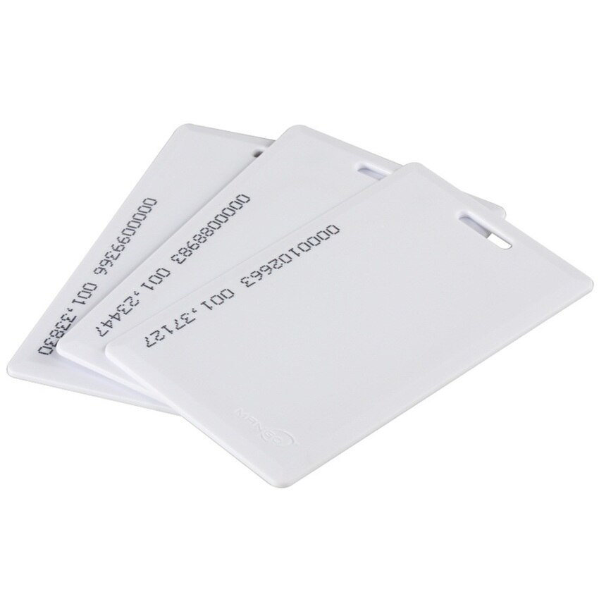 RFID 125KHz Thick card printable Proximity Door Control Entry Access EM Cards 100pc Set (White)