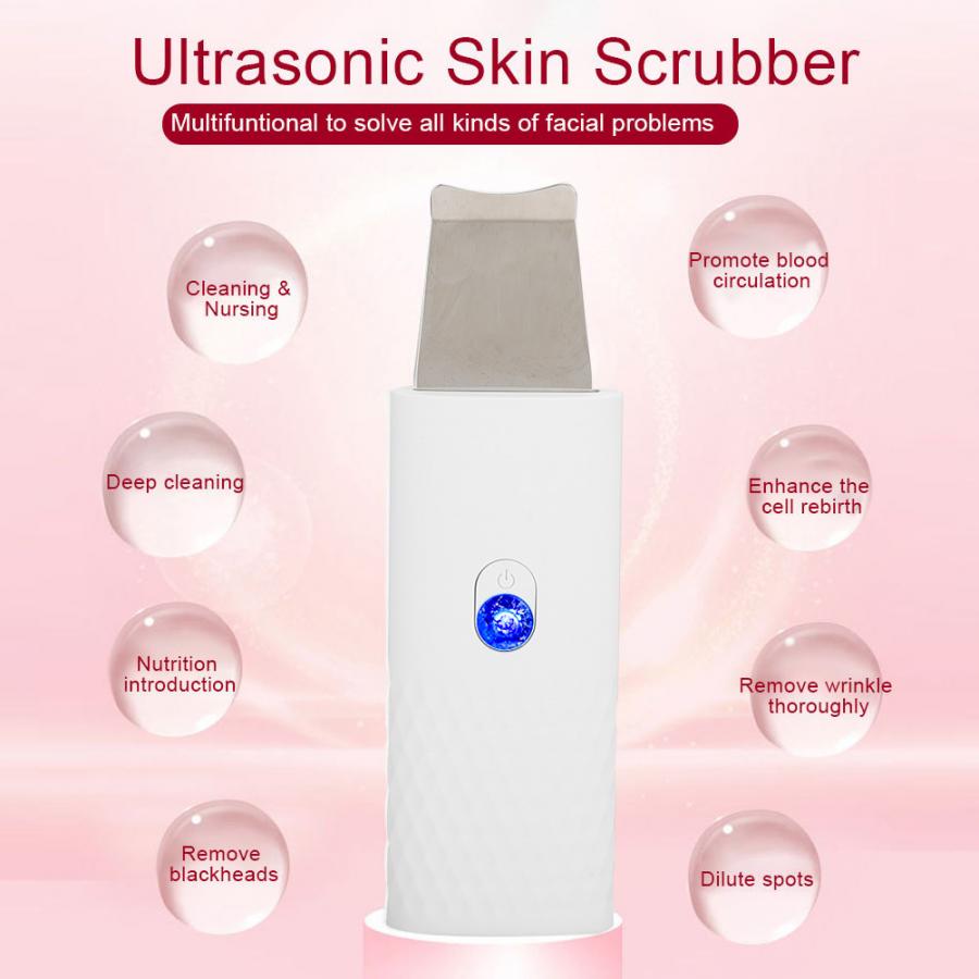 Gezichtsreiniger ultrasoon gezichtsreiniger exfoliërend mee-eter verwijderen poriënreiniger gereedschap huidvoeding import schoonheidsapparaat