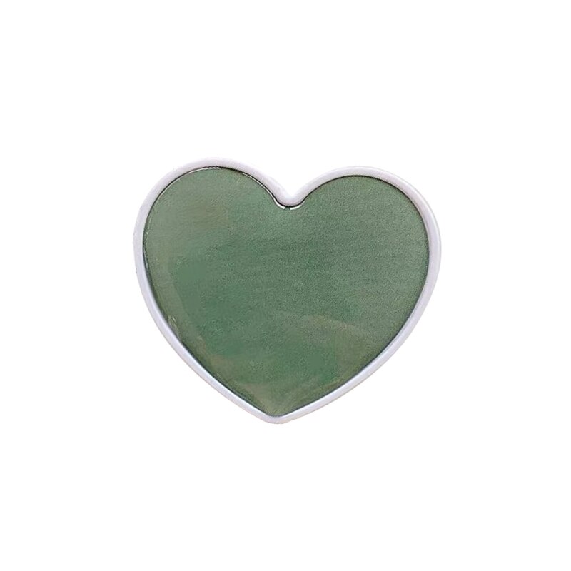 1pcs Pure Love heart shape epoxy glue mobile phone bracket Cute 3D Animal airbag Phone Expanding Stand Finger Holder: Green